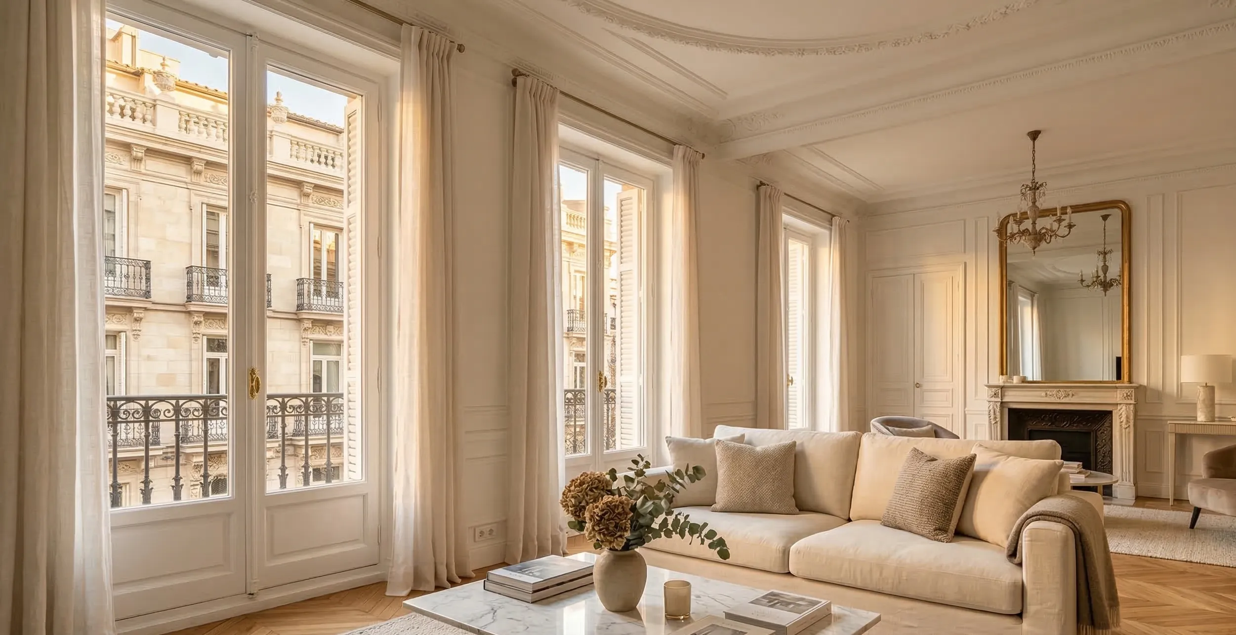 Luxury living room in Madrid's Salamanca district